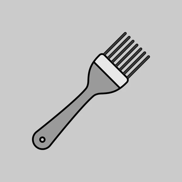 Icône Vectorielle Brosse Cuisson Silicone Échelle Gris Appareils Cuisine Symbole — Image vectorielle