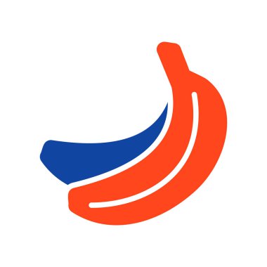 Muz vektör sembolü. Gıda ve içecek web sitesi için grafik sembolü, uygulama tasarımı, mobil uygulamalar ve yazdırma ortamı, logo, UI