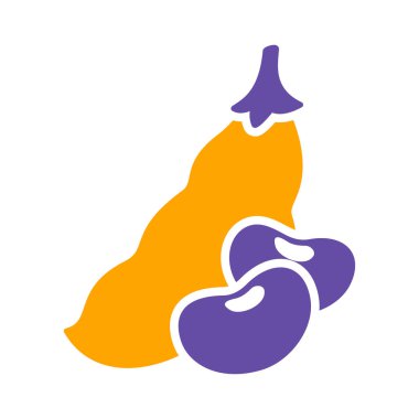 Fransız fasulye izole tasarım vektör simgesi. Sebze işareti. Gıda ve içecek web sitesi için grafik sembolü, uygulama tasarımı, mobil uygulamalar ve yazdırma ortamı, logo, UI
