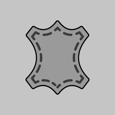 Leather isolated grayscale icon. Farm animal sign. Graph symbol for your web site design, logo, app, UI. Vector illustration