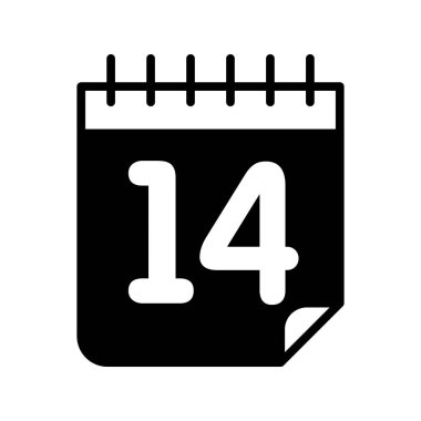 14 February, Valentine s Day glyph icon. Valentines day symbol. Vector illustration, romance elements. Sticker, patch, badge, card for marriage, wedding