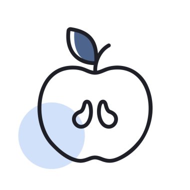 Apple vector icon. Graph symbol for food and drinks web site, apps design, mobile apps and print media, logo, UI