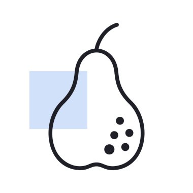 Pear vector icon. Graph symbol for food and drinks web site, apps design, mobile apps and print media, logo, UI