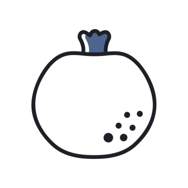Garnet, Pomegranate vector icon. Graph symbol for food and drinks web site, apps design, mobile apps and print media, logo, UI