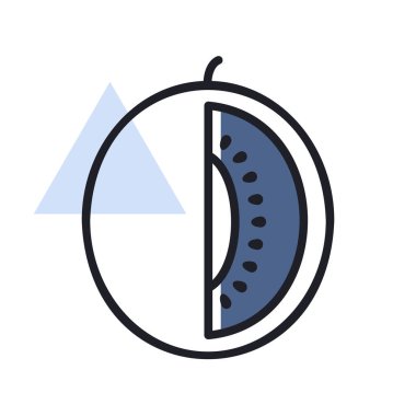 Melon vector icon. Graph symbol for food and drinks web site, apps design, mobile apps and print media, logo, UI