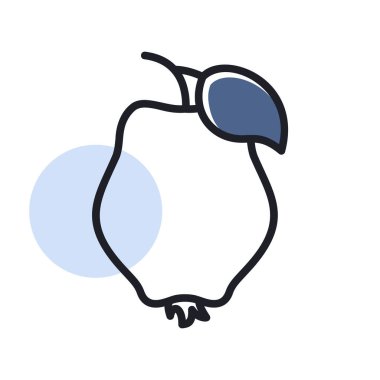 Quince vector icon. Graph symbol for food and drinks web site, apps design, mobile apps and print media, logo, UI