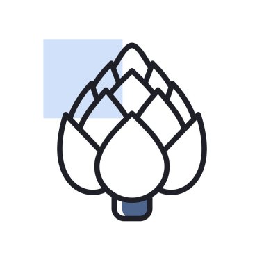 Enginar izole edilmiş tasarım vektör simgesi. Sebze işareti. Gıda ve içecek web sitesi için grafik sembolü, uygulama tasarımı, mobil uygulamalar ve yazdırma ortamı, logo, UI