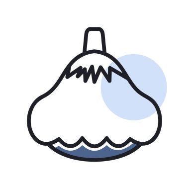 Patypan kabağı ya da Passon izole vektör ikonu. Sebze işareti. Gıda ve içecek web sitesi için grafik sembolü, uygulama tasarımı, mobil uygulamalar ve yazdırma ortamı, logo, UI