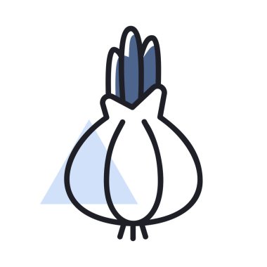 Soğan izole tasarım vektör simgesi. Sebze işareti. Gıda ve içecek web sitesi için grafik sembolü, uygulama tasarımı, mobil uygulamalar ve yazdırma ortamı, logo, UI