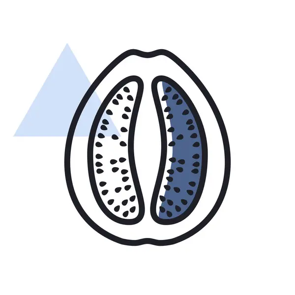 Guava Tropical Fruit Vector Icon Graph Symbol Food Drinks Web — Image vectorielle