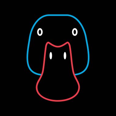 Ördek siyah arkaplan simgesi. Çiftlik hayvanı vektör çizimi. Tarım işareti. Web sitenizin tasarımı için grafik sembolü, logo, uygulama, UI. EPS10.