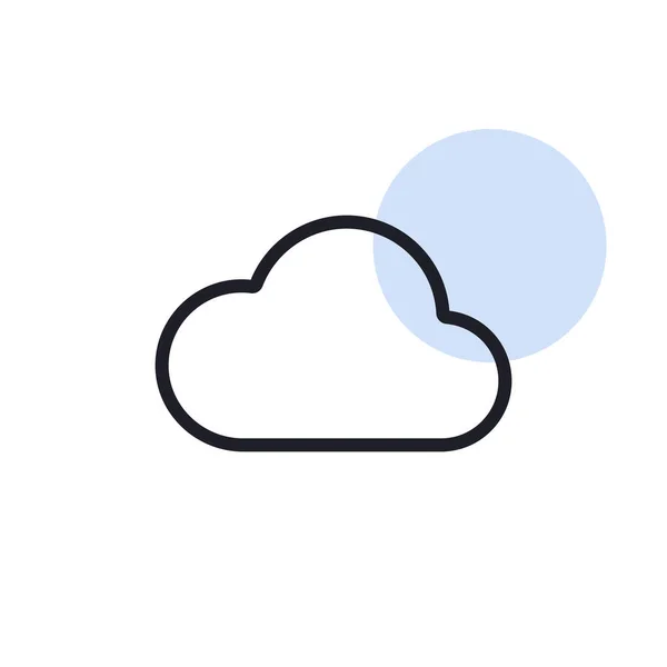 Felhővektor Ikon Meteorológiai Jel Grafikon Szimbólum Utazás Turizmus Időjárás Weboldal — Stock Vector