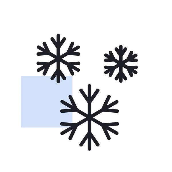 Vektorová Ikona Vločky Meteorologické Znamení Grafický Symbol Pro Cestování Cestovní — Stockový vektor