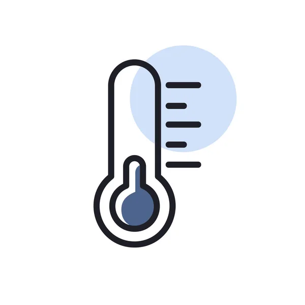 Icona Del Vettore Del Termometro Segno Meteorologico Simbolo Grafico Viaggi — Vettoriale Stock