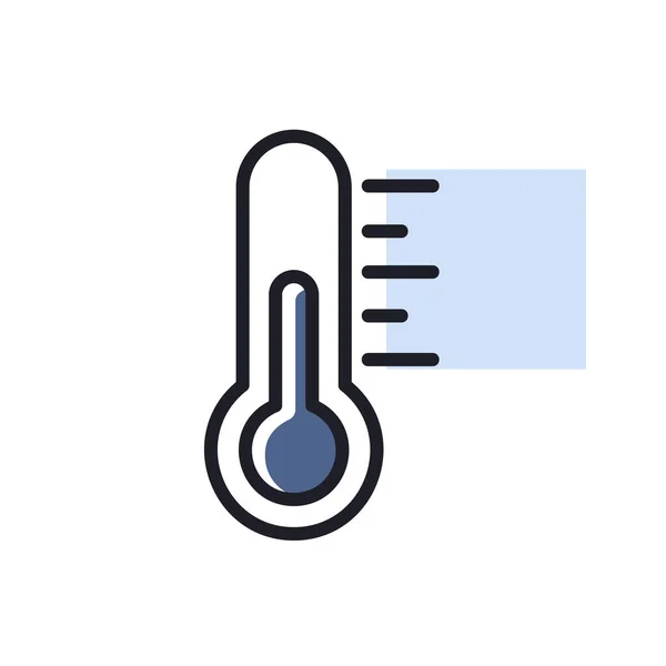 Termometer Värme Vektor Ikon Meteorologiska Tecken Diagram Symbol För Resor — Stock vektor