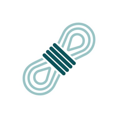 İp taşıyıcı yürüyüş ikonu izole edildi. Kamp tabelası. Seyahat ve turizm web sitesi ve uygulama tasarımı, logo, uygulama, UI için grafik sembolü