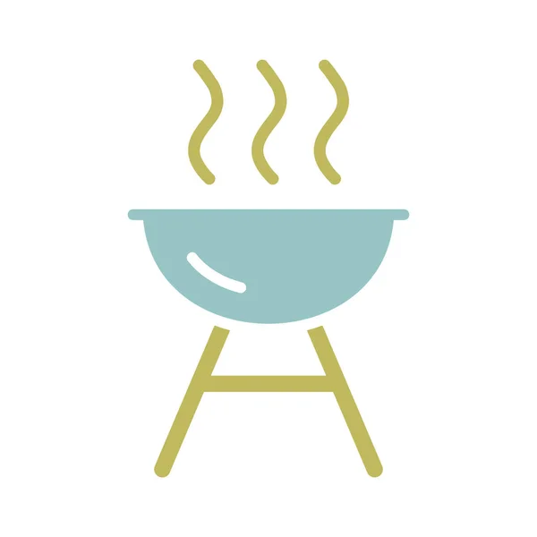 Grill Bbq Cuisinière Vecteur Icône Isolée Symbole Graphique Pour Conception — Image vectorielle