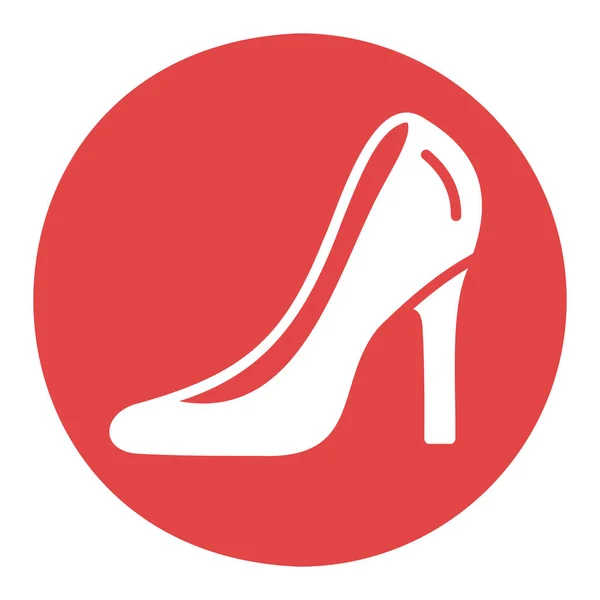 Chaussure Mariage Mariée Avec Talons Hauts Icône Glyphe Isolé Illustration — Image vectorielle