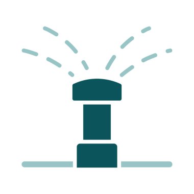 Bahçe otomatik su püskürtme ikonu. Tarım, bahçe ve bitkiler için grafik sembolü Web sitesi ve uygulama tasarımı, logo, uygulama, UI