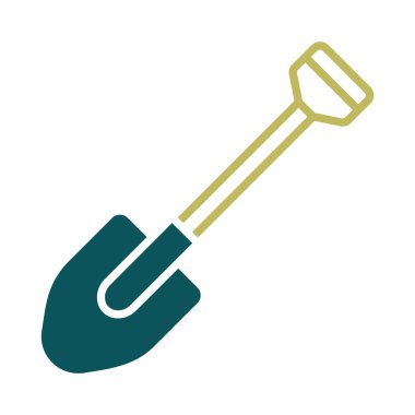 Bahçe küreği izole vektör ikonu. Tarım, bahçe ve bitkiler için grafik sembolü Web sitesi ve uygulama tasarımı, logo, uygulama, UI