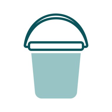 Bahçe plastik kova izole vektör ikonu. Tarım, bahçe ve bitkiler için grafik sembolü Web sitesi ve uygulama tasarımı, logo, uygulama, UI