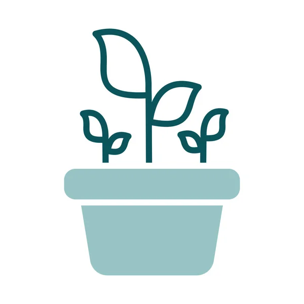 Pflanze Topf Isoliertes Vektorsymbol Grafik Symbol Für Landwirtschaft Garten Und — Stockvektor