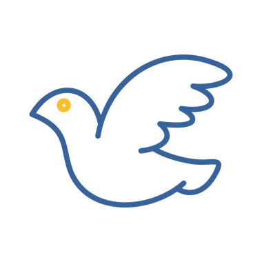 Wedding dove isolated icon. Vector illustration, romance elements. Sticker, patch, badge, card for marriage, valentine