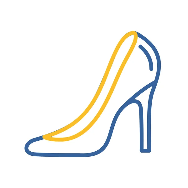 Весільне Взуття Нареченої Високими Підборами Ізольована Ікона Векторні Ілюстрації Елементи — стоковий вектор