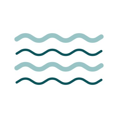 Deniz dalgası vektörü ikonu izole etti. Doğa işareti. Seyahat ve turizm web sitesi ve uygulama tasarımı, logo, uygulama, UI için grafik sembolü