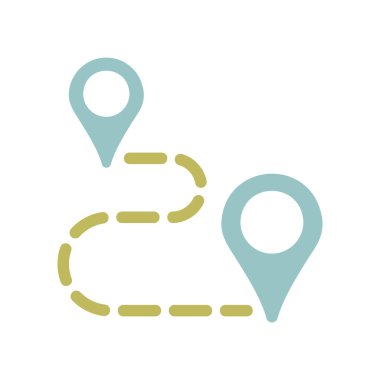 Yönlendirme vektörü izole edilmiş simgesi. Navigasyon işareti. Seyahat ve turizm web sitesi ve uygulama tasarımı, logo, uygulama, UI için grafik sembolü