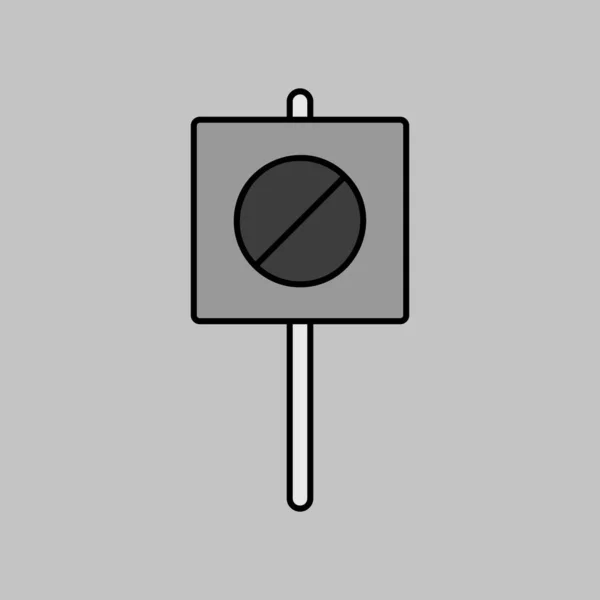 プラカード 大きな看板 バナー カードベクトルアイコン ストライキ ウェブサイトのデザイン アプリ Uiのグラフシンボル — ストックベクタ