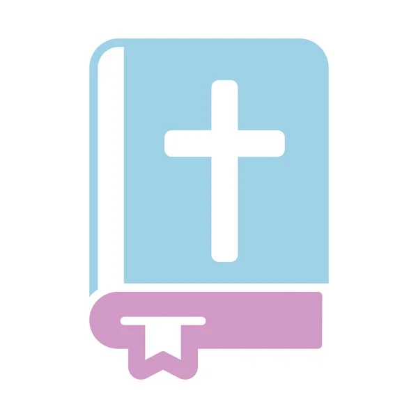 Holy Bible Wedding Isolated Glyph Icon Vector Illustration Romance Elements — Stock Vector