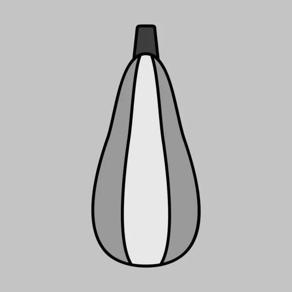 Zucchini Isolierte Vektor Graustufensymbol Gemüseschild Grafik Symbol Für Lebensmittel Und — Stockvektor