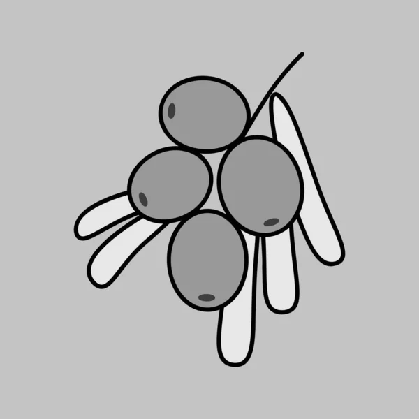 Ikona Mořského Trnu Stupních Šedi Grafický Symbol Pro Potraviny Nápoje — Stockový vektor