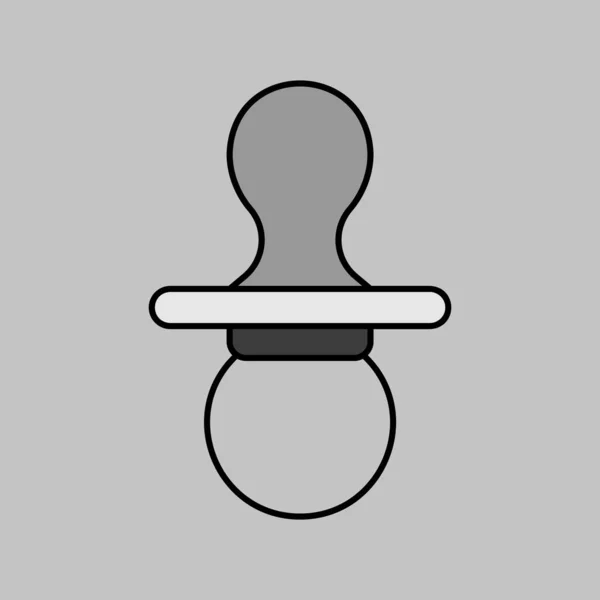 Маленький Манекен Изолированным Векторным Значком Оттенках Серого Графический Символ Детей — стоковый вектор