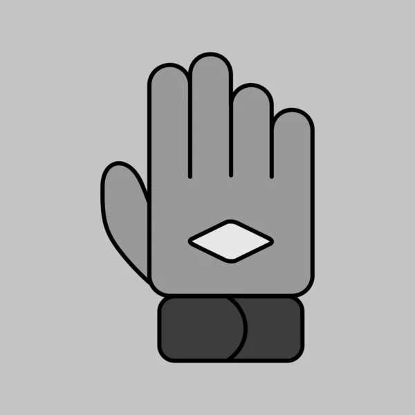 手袋ベクトルグレースケールアイコンを動作させます ウェブサイトのデザイン アプリ Uiのグラフシンボル — ストックベクタ