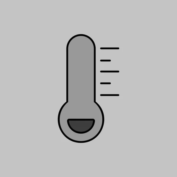 Termometer Frost Kall Vektor Gråskala Ikon Meteorologiska Tecken Diagram Symbol — Stock vektor