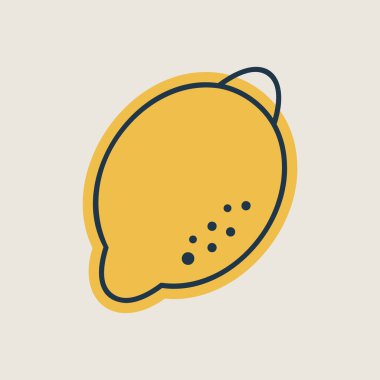 Lemon vector icon. Graph symbol for food and drinks web site, apps design, mobile apps and print media, logo, UI