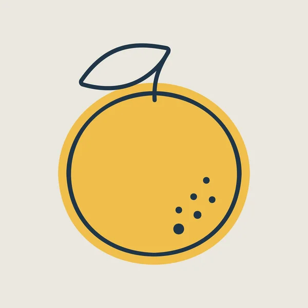 Orange Vector Icon Graph Symbol Food Drinks Web Site Apps — Wektor stockowy