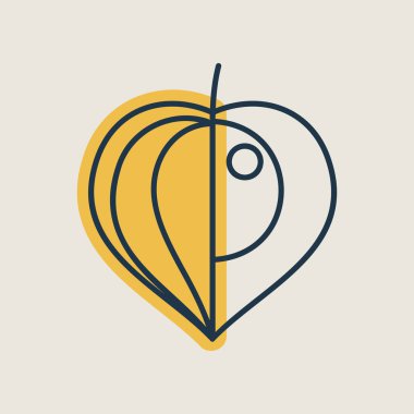 Physalis dutları izole edilmiş tasarım vektör simgesi. Gıda ve içecek web sitesi için grafik sembolü, uygulama tasarımı, mobil uygulamalar ve yazdırma ortamı, logo, UI
