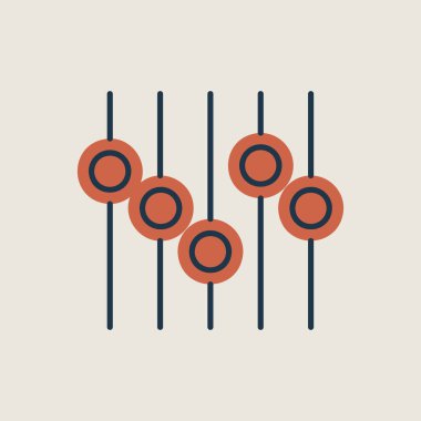 Ekolayzır vektör izole simgesi. Müzik ses dalgası sembolü. Müzik ve ses web sitesi için grafik sembolü ve uygulama tasarımı, logo, uygulama, UI