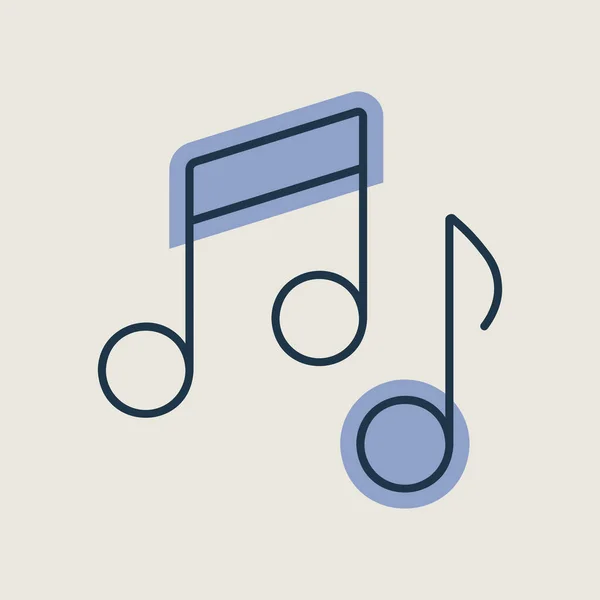 Notas Música Música Melodia Ícone Vetor Melodia Símbolo Gráfico Para — Vetor de Stock