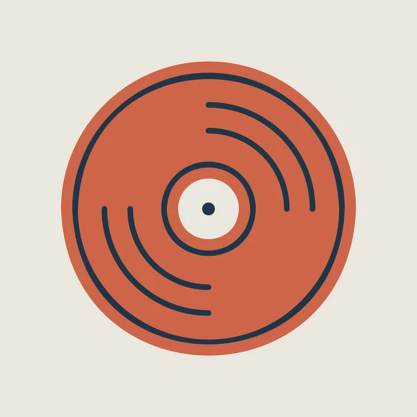Vinyl Record Record Vector Isolated Icon Music Sign Graph Symbol — 图库矢量图片