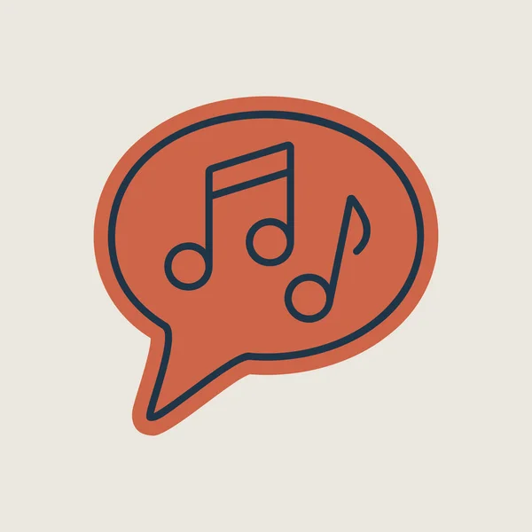 Voix Note Musicale Bulle Vecteur Icône Isolée Panneau Musical Symbole — Image vectorielle