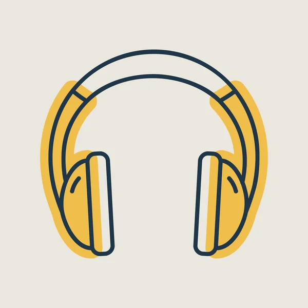 Headphones Vector Isolated Icon Music Sign Graph Symbol Music Sound — Stock vektor