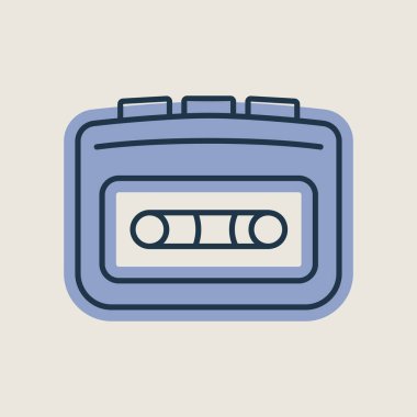 Kasetçalar vektör simgesi. Müzik işareti. Müzik ve ses web sitesi için grafik sembolü ve uygulama tasarımı, logo, uygulama, UI