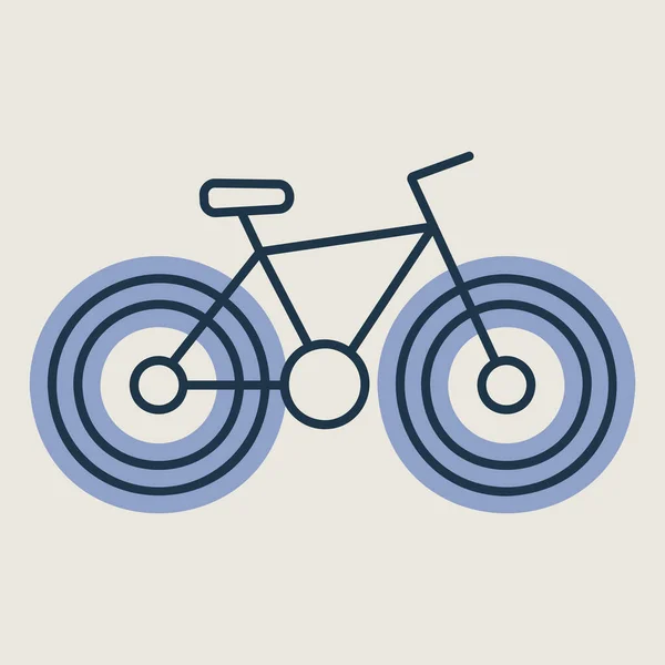 Bisiklet Vektörü Izole Edilmiş Simgesi Kamp Tabelası Seyahat Turizm Web — Stok Vektör