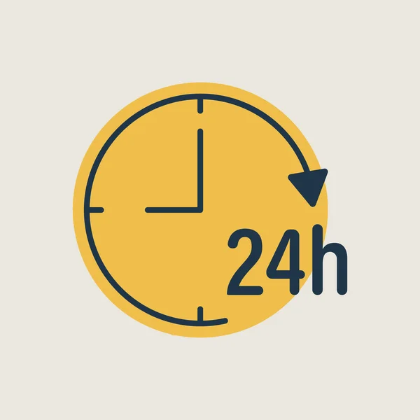 Dienst Vierundzwanzig Stunden Vektor Isoliertes Symbol Grafik Symbol Für Reise — Stockvektor