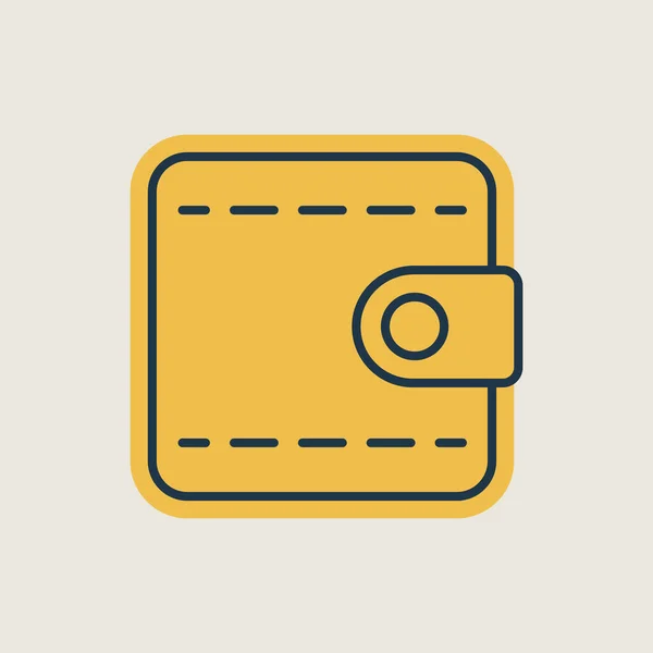 Биллфолд Бумажник Изолированный Векторный Значок Графический Символ Дизайна Веб Сайта — стоковый вектор