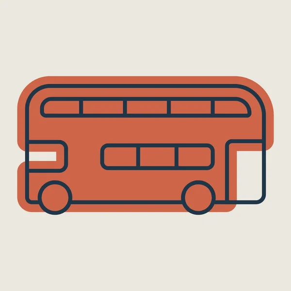 Doppeldeckerbus Vektor Symbol Grafik Symbol Für Reise Und Tourismus Website — Stockvektor